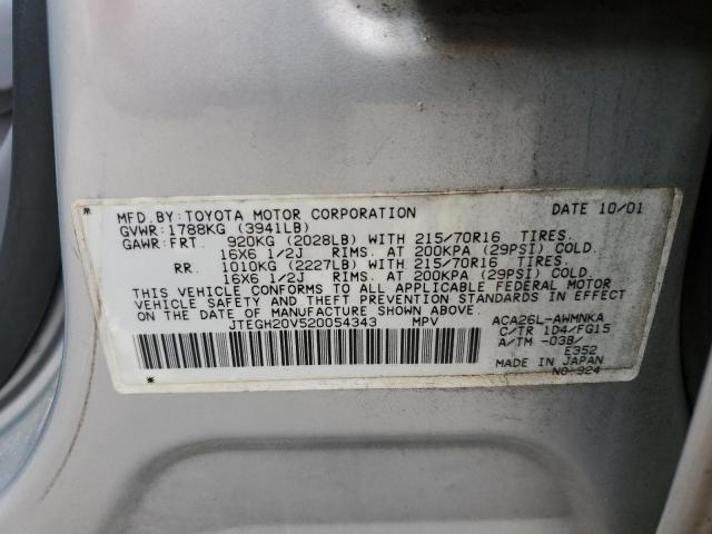 Photo 11 VIN: JTEGH20V520054343 - TOYOTA RAV4 