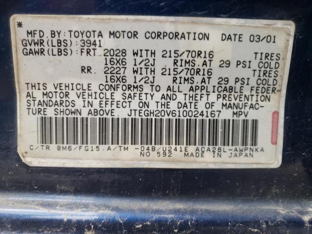 Photo 9 VIN: JTEGH20V610024167 - TOYOTA RAV4 