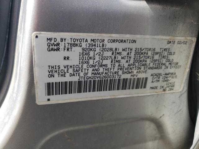 Photo 11 VIN: JTEGH20V626003172 - TOYOTA RAV4 