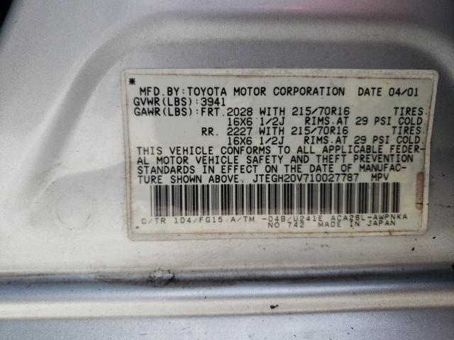 Photo 12 VIN: JTEGH20V710027787 - TOYOTA RAV4 