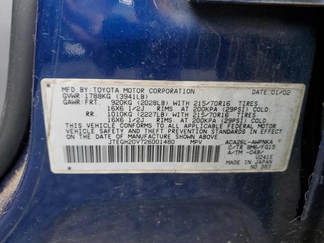 Photo 11 VIN: JTEGH20V726001480 - TOYOTA RAV4 