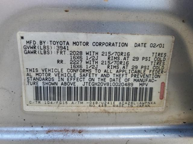 Photo 12 VIN: JTEGH20V810020489 - TOYOTA RAV4 