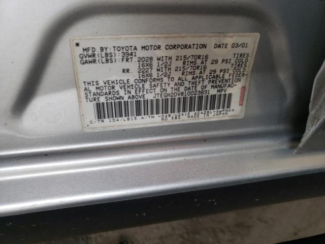 Photo 9 VIN: JTEGH20V810023831 - TOYOTA RAV4 