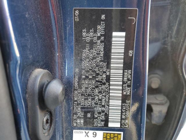 Photo 11 VIN: JTEGP21A960125399 - TOYOTA HIGHLANDER 