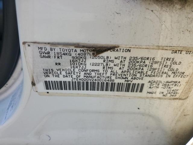 Photo 12 VIN: JTEHD20V240016488 - TOYOTA RAV4 