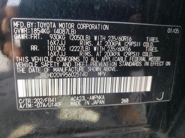 Photo 11 VIN: JTEHD20V956025140 - TOYOTA RAV4 