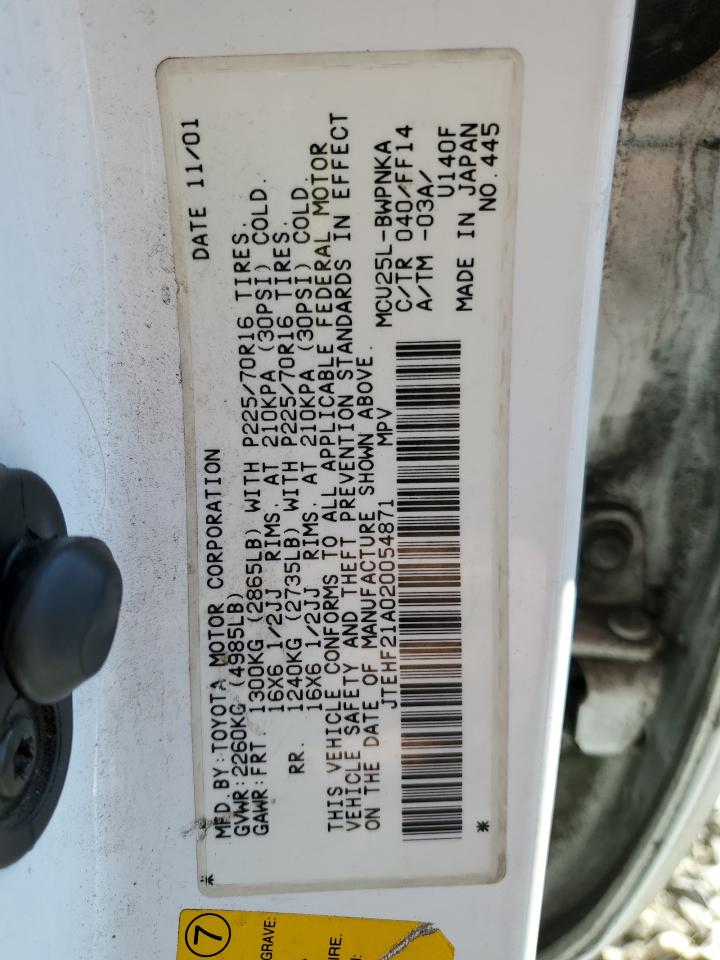 Photo 11 VIN: JTEHF21A020054871 - TOYOTA HIGHLANDER 