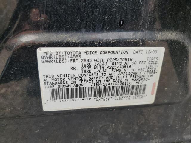 Photo 12 VIN: JTEHF21A110006116 - TOYOTA HIGHLANDER 