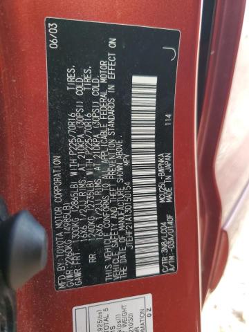 Photo 12 VIN: JTEHF21A130150154 - TOYOTA HIGHLANDER 