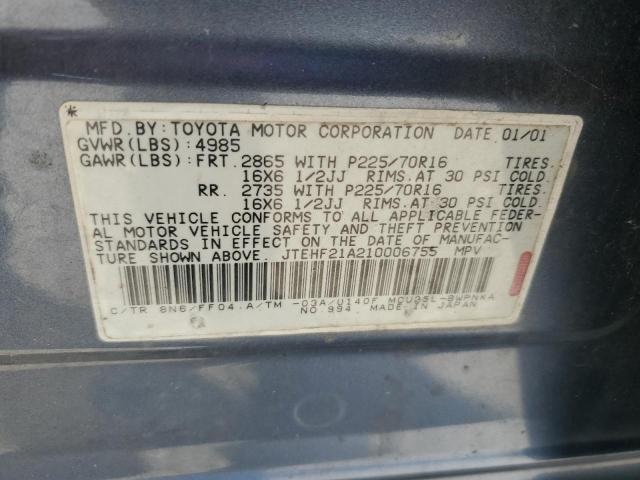 Photo 13 VIN: JTEHF21A210006755 - TOYOTA HIGHLANDER 