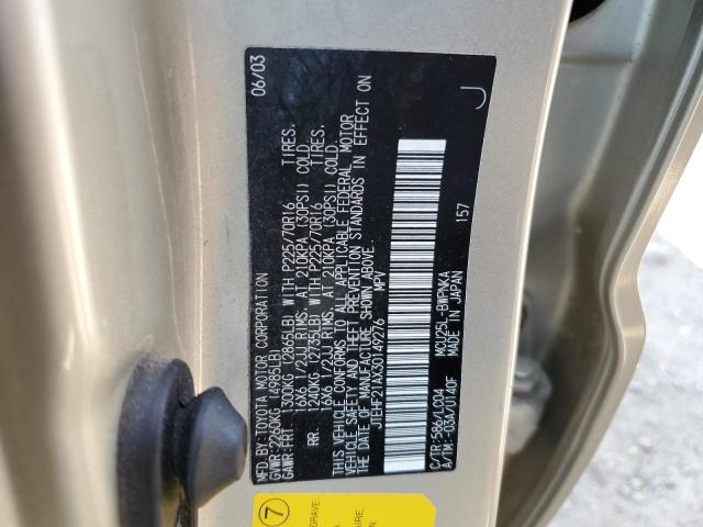 Photo 11 VIN: JTEHF21AX30149276 - TOYOTA HIGHLANDER 