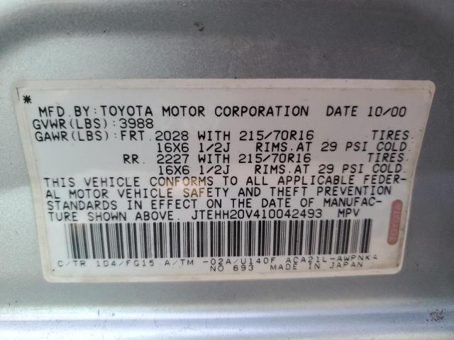 Photo 11 VIN: JTEHH20V410042493 - TOYOTA RAV4 