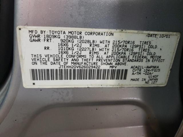 Photo 11 VIN: JTEHH20V626029422 - TOYOTA RAV4 