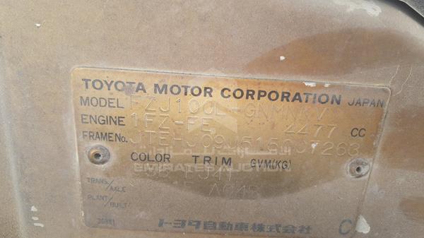 Photo 9 VIN: JTEHJ09J515007263 - TOYOTA LAND CRUISER 