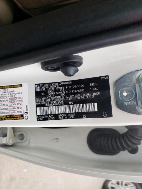 Photo 9 VIN: JTEKU5JR4M5899151 - TOYOTA 4RUNNER TR 