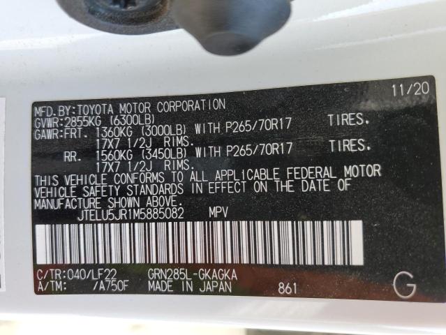 Photo 12 VIN: JTELU5JR1M5885082 - TOYOTA 4RUNNER VE 