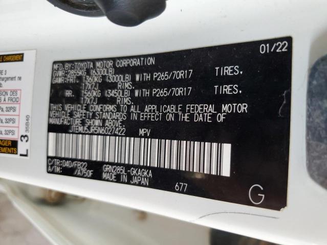 Photo 11 VIN: JTEMU5JR5N6027422 - TOYOTA 4RUNNER SR 