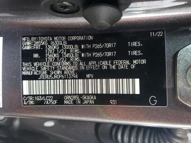 Photo 12 VIN: JTERU5JR0P6113794 - TOYOTA 4RUNNER SE 