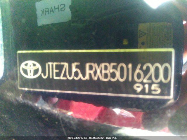 Photo 8 VIN: JTEZU5JRXB5016200 - TOYOTA 4RUNNER 