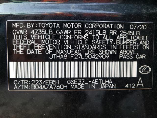 Photo 11 VIN: JTHA81F27L5042909 - LEXUS IS 300 