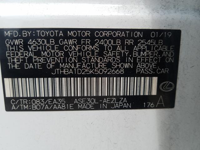 Photo 9 VIN: JTHBA1D25K5092668 - LEXUS IS 300 