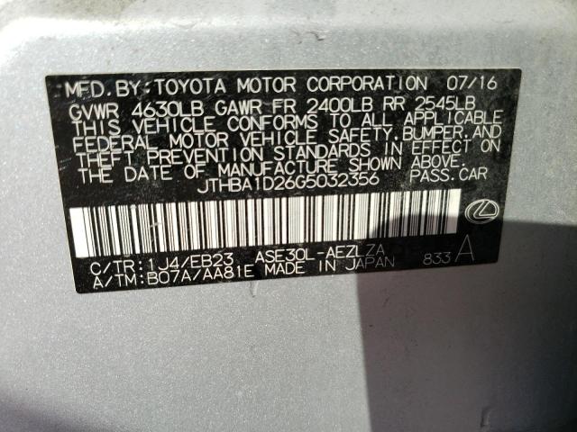 Photo 11 VIN: JTHBA1D26G5032356 - LEXUS IS 200T 