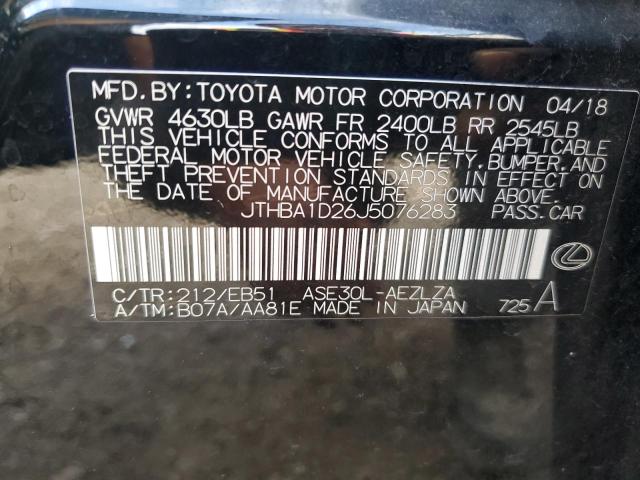 Photo 11 VIN: JTHBA1D26J5076283 - LEXUS IS 300 