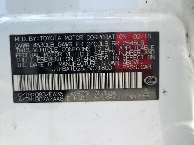 Photo 12 VIN: JTHBA1D28J5071800 - LEXUS IS 300 