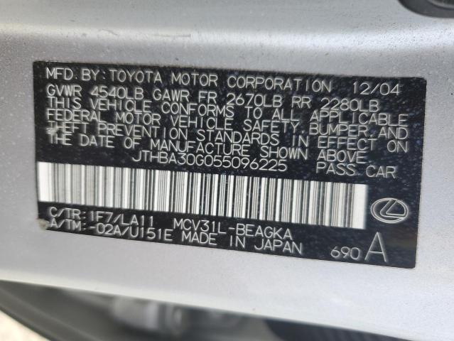 Photo 11 VIN: JTHBA30G055096225 - LEXUS ES 330 