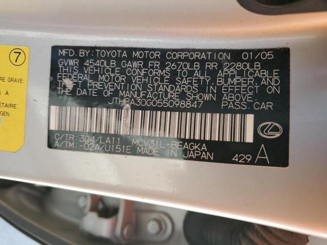 Photo 11 VIN: JTHBA30G055098847 - LEXUS ES330 