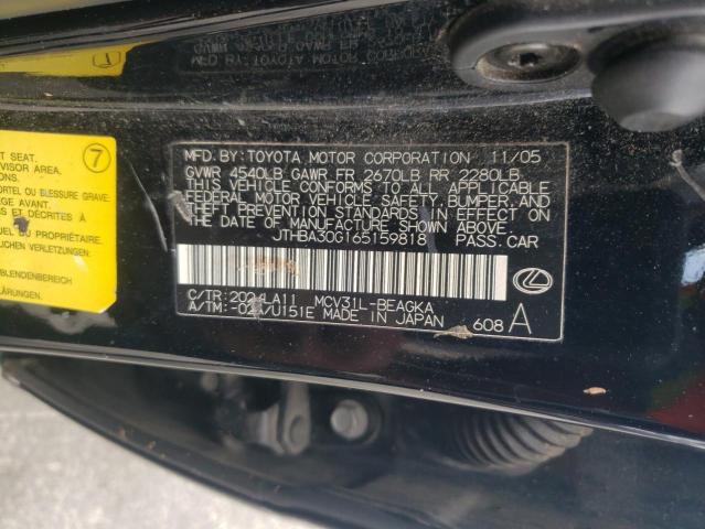 Photo 11 VIN: JTHBA30G165159818 - LEXUS ES330 