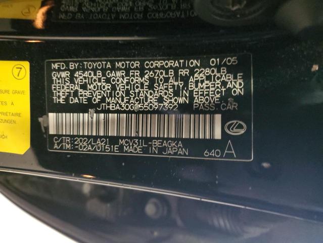 Photo 11 VIN: JTHBA30G255097392 - LEXUS ES 330 