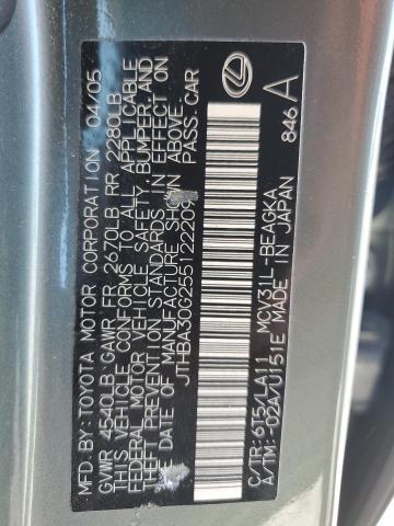 Photo 11 VIN: JTHBA30G255122209 - LEXUS ES330 