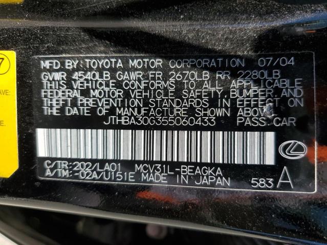 Photo 11 VIN: JTHBA30G355060433 - LEXUS ES330 