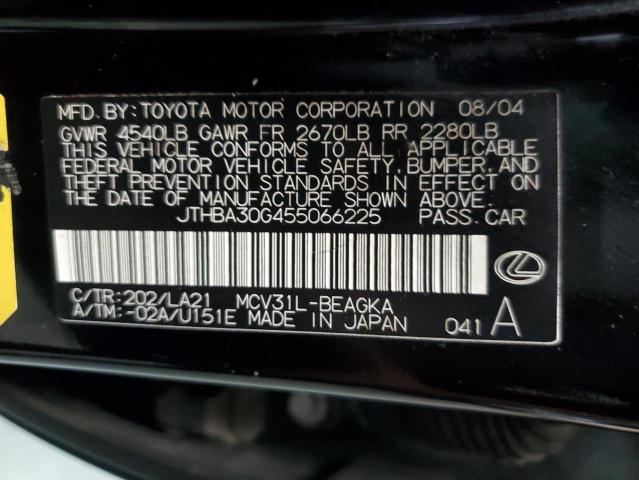 Photo 11 VIN: JTHBA30G455066225 - LEXUS ES 330 