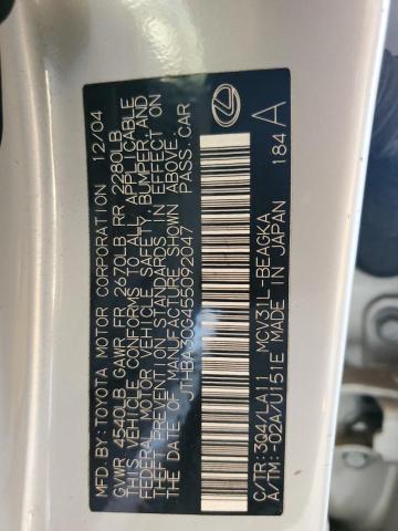 Photo 11 VIN: JTHBA30G455092047 - LEXUS ES 330 