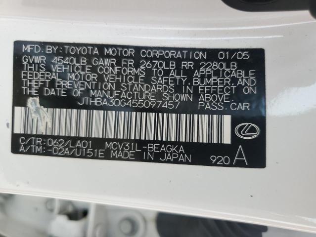 Photo 12 VIN: JTHBA30G455097457 - LEXUS ES 330 