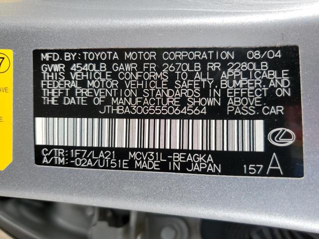 Photo 11 VIN: JTHBA30G555064564 - LEXUS ES330 