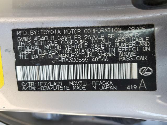 Photo 11 VIN: JTHBA30G565148546 - LEXUS ES330 