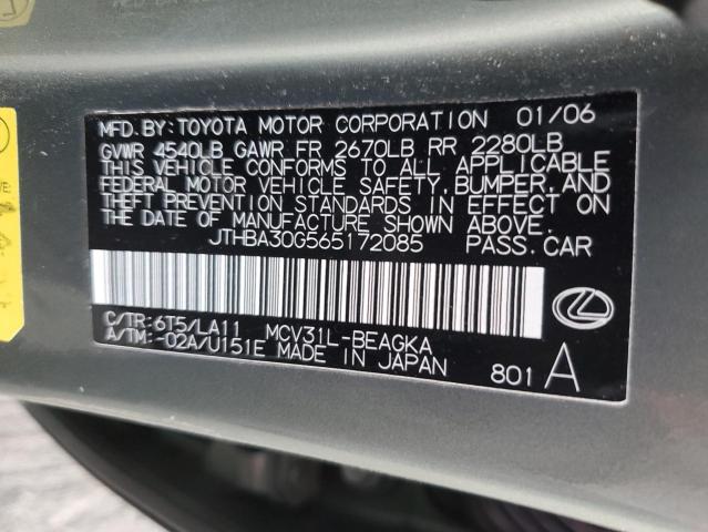 Photo 12 VIN: JTHBA30G565172085 - LEXUS ES330 