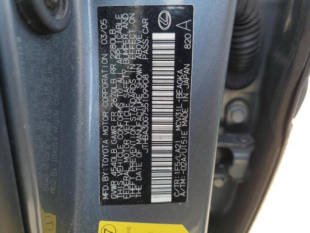 Photo 11 VIN: JTHBA30G755109908 - LEXUS ES330 