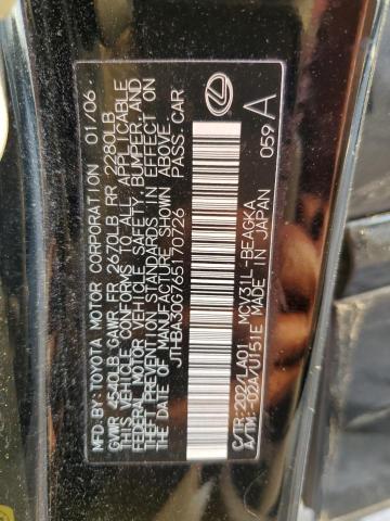 Photo 12 VIN: JTHBA30G765170726 - LEXUS ES 330 