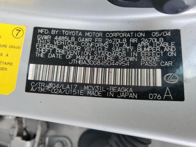 Photo 11 VIN: JTHBA30G845044954 - LEXUS ES330 