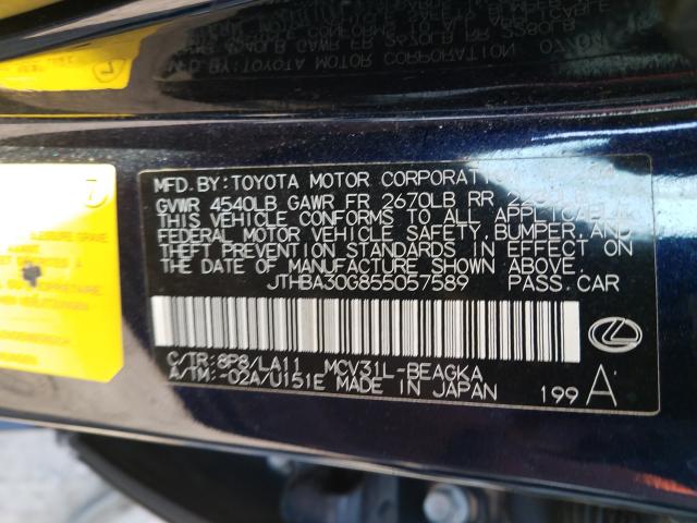 Photo 9 VIN: JTHBA30G855057589 - LEXUS ES 330 