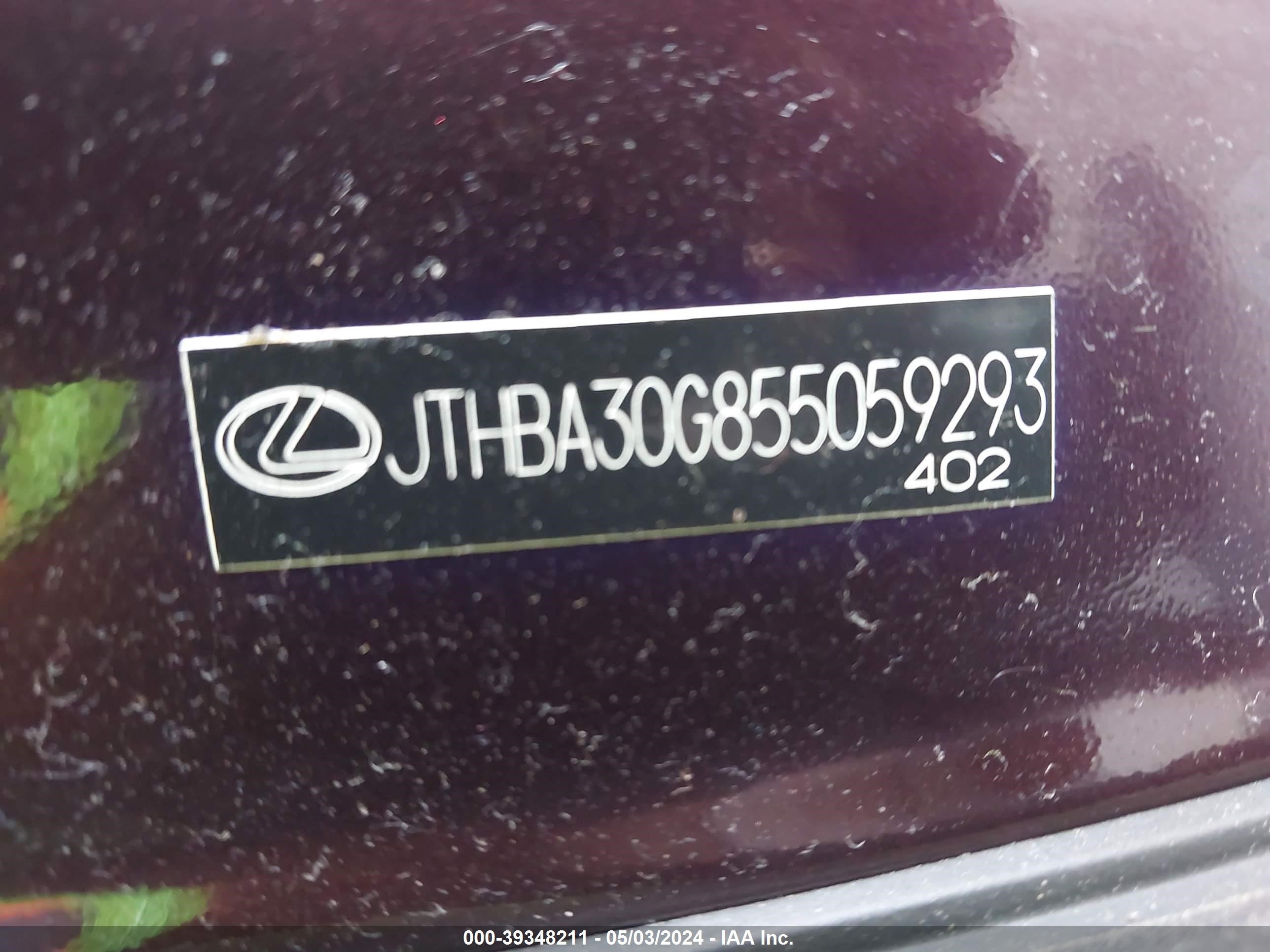 Photo 8 VIN: JTHBA30G855059293 - LEXUS ES 