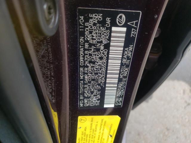 Photo 11 VIN: JTHBA30G855089040 - LEXUS ES 330 