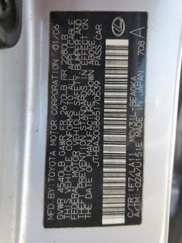 Photo 11 VIN: JTHBA30G865170539 - LEXUS ES330 