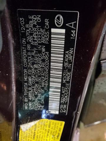 Photo 11 VIN: JTHBA30G945020954 - LEXUS ES 330 