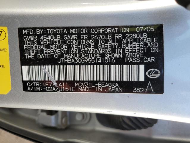 Photo 11 VIN: JTHBA30G955141016 - LEXUS ES 330 