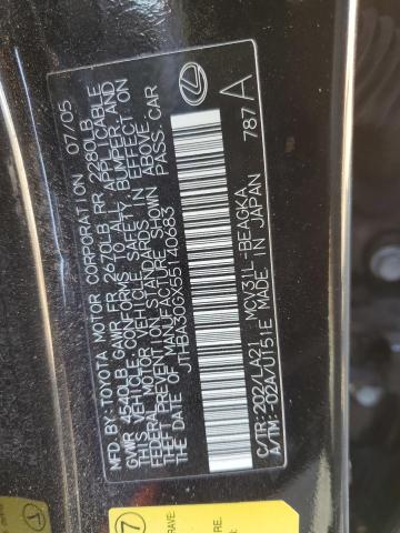 Photo 11 VIN: JTHBA30GX55140683 - LEXUS ES330 